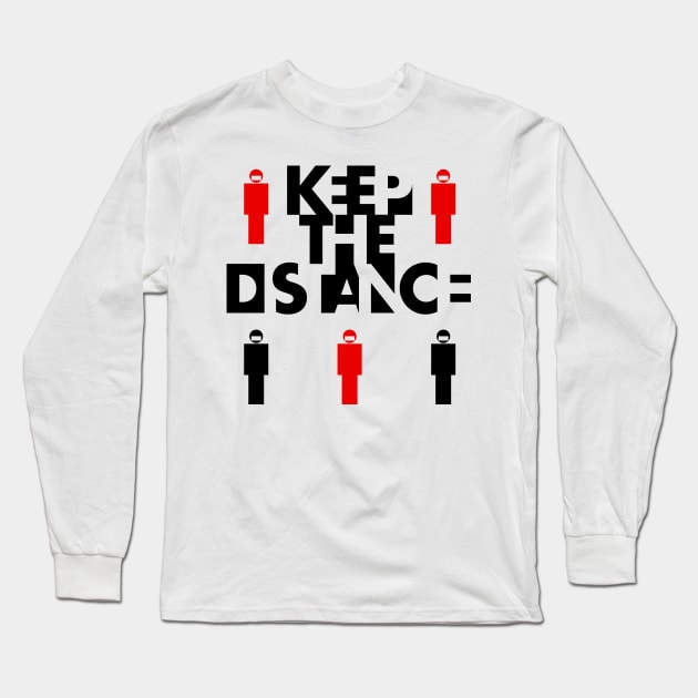 Keep the distance black Long Sleeve T-Shirt by burbuja